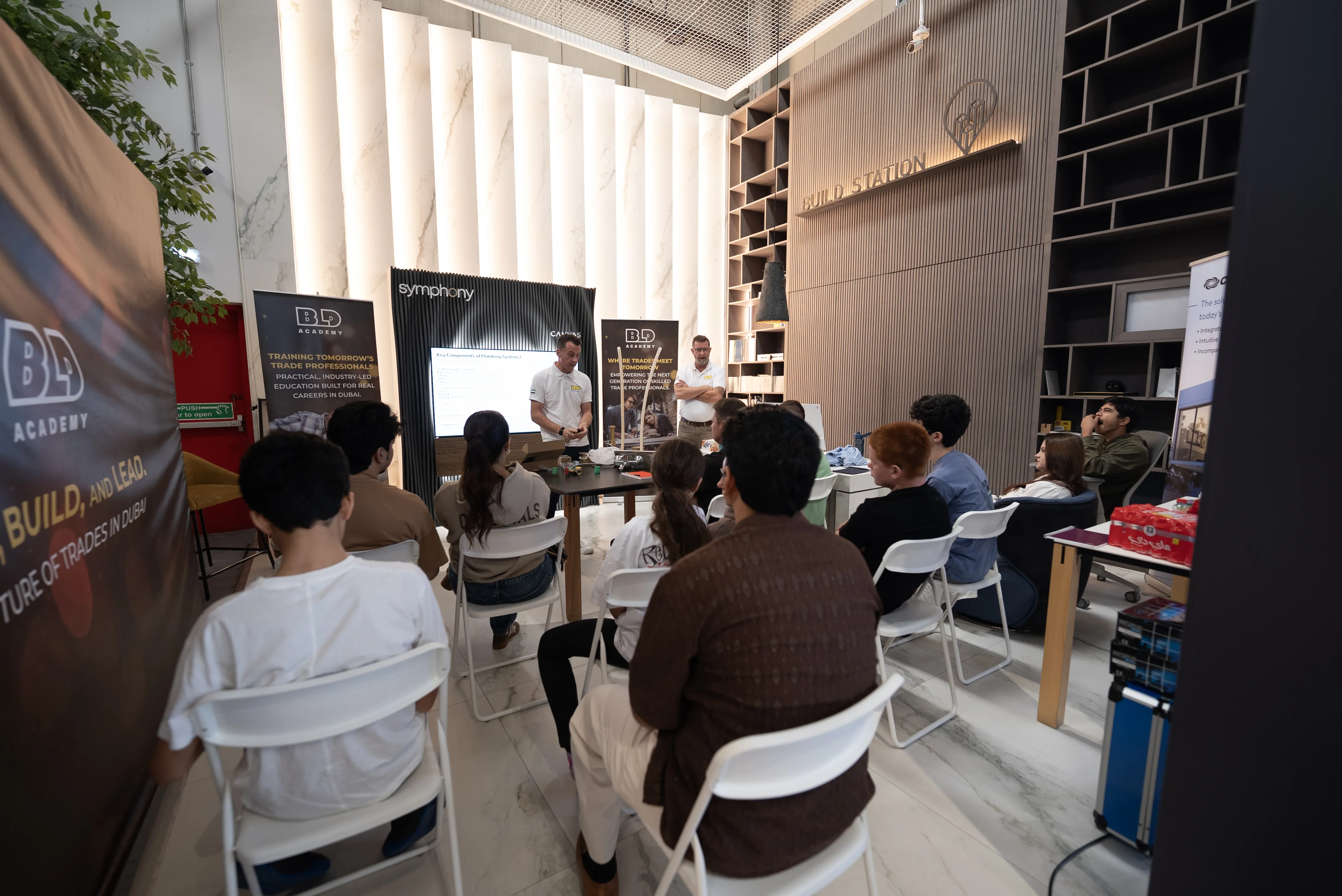 Workshop participants learning together